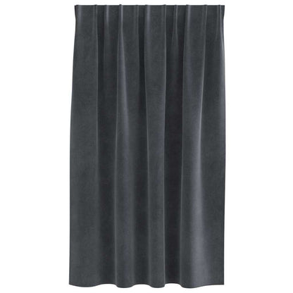 Vorhänge mit Vorhängen 2 pcs Hellgrau 140 x 140 cm Samt