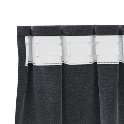 Vorhänge mit Vorhängen 2 pcs Hellgrau 140 x 175 cm Samt