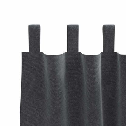 Vorhänge mit Vorhängen 2 pcs Hellgrau 140 x 225 cm Samt