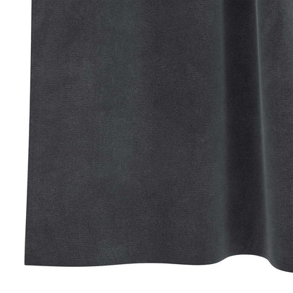 Vorhänge mit Vorhängen 2 pcs Hellgrau 140 x 245 cm Samt