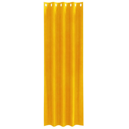 Vorhänge mit Vorhängen 2 pcs Senfgelb 140 x 245 cm Samt