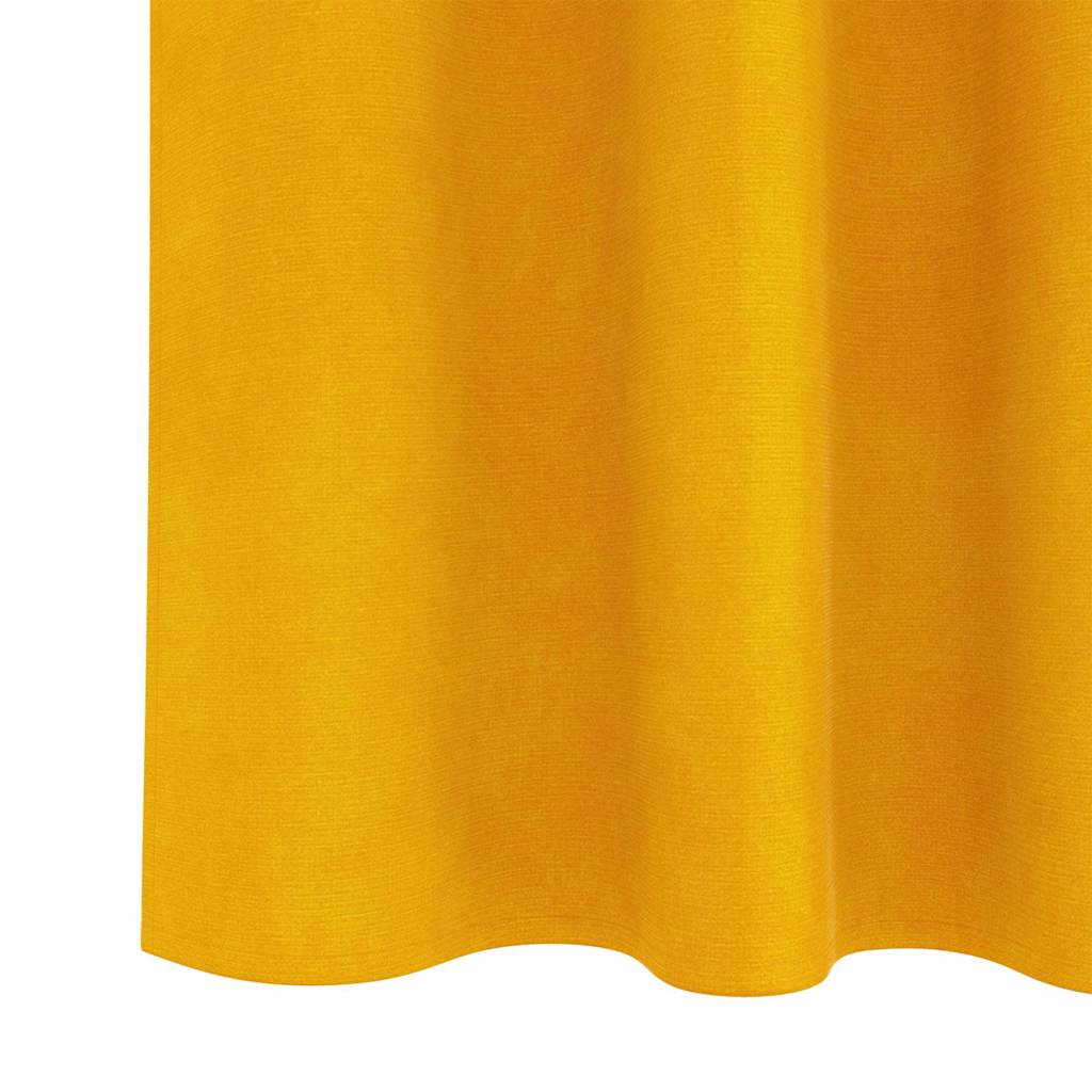 Vorhänge mit Vorhängen 2 pcs Senfgelb 140 x 225 cm Samt