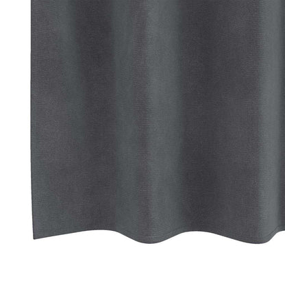Vorhänge mit Vorhängen 2 pcs Hellgrau 140 x 140 cm Samt