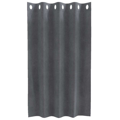 Vorhänge mit Vorhängen 2 pcs Hellgrau 140 x 140 cm Samt
