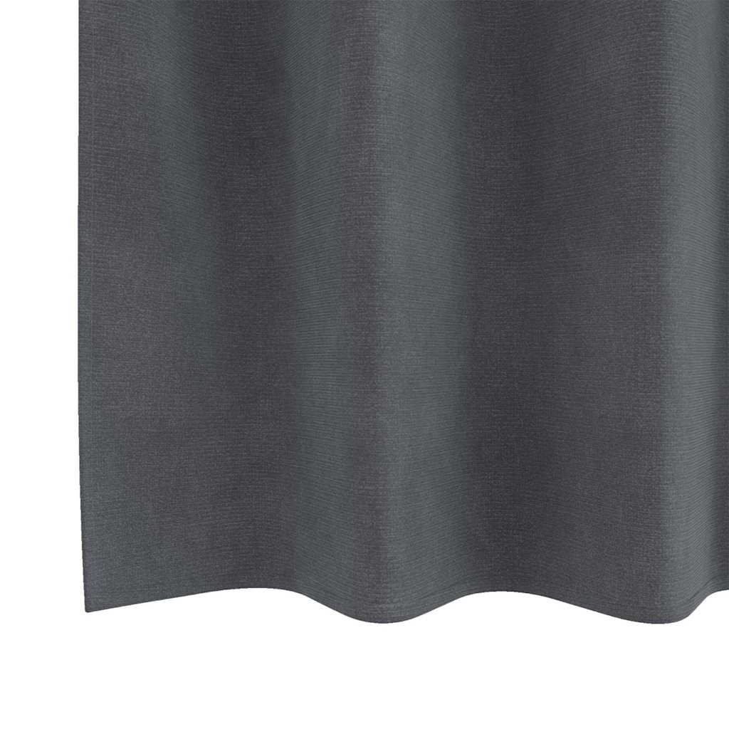 Vorhänge mit Vorhängen 2 pcs Hellgrau 140 x 225 cm Samt