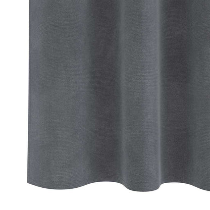 Vorhänge mit Vorhängen 2 pcs Hellgrau 140 x 175 cm Samt