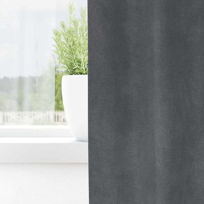 Vorhänge mit Vorhängen 2 pcs Hellgrau 140 x 260 cm Samt