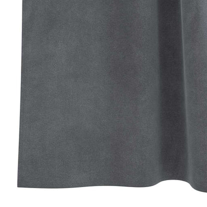 Vorhänge mit Vorhängen 2 pcs Hellgrau 140 x 245 cm Samt