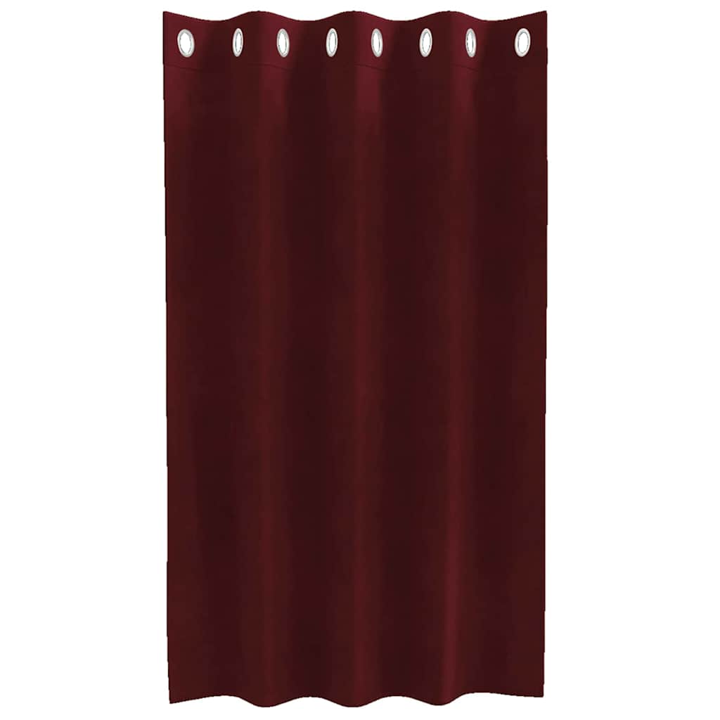 Vorhänge mit Vorhängen 2 pcs Weinrot 140 x 140 cm Samt