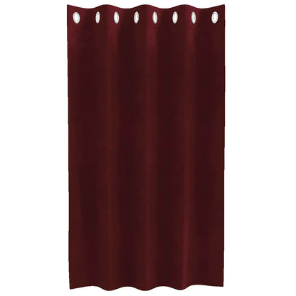 Vorhänge mit Vorhängen 2 pcs Weinrot 140 x 140 cm Samt