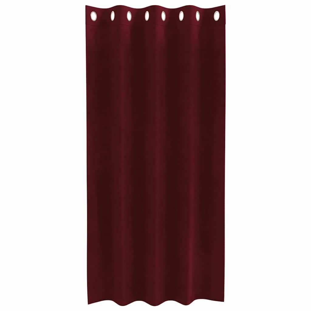 Vorhänge mit Vorhängen 2 pcs Weinrot 140 x 175 cm Samt
