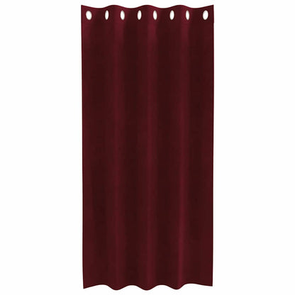 Vorhänge mit Vorhängen 2 pcs Weinrot 140 x 175 cm Samt