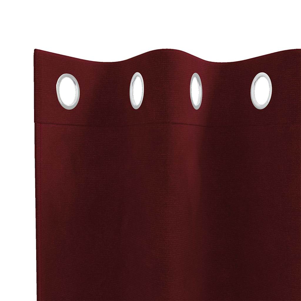 Vorhänge mit Vorhängen 2 pcs Weinrot 140 x 225 cm Samt