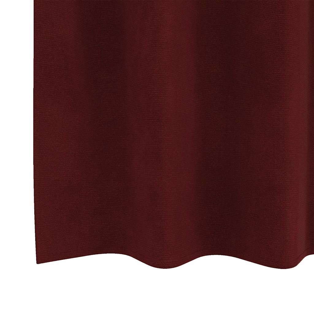 Vorhänge mit Vorhängen 2 pcs Weinrot 140 x 225 cm Samt