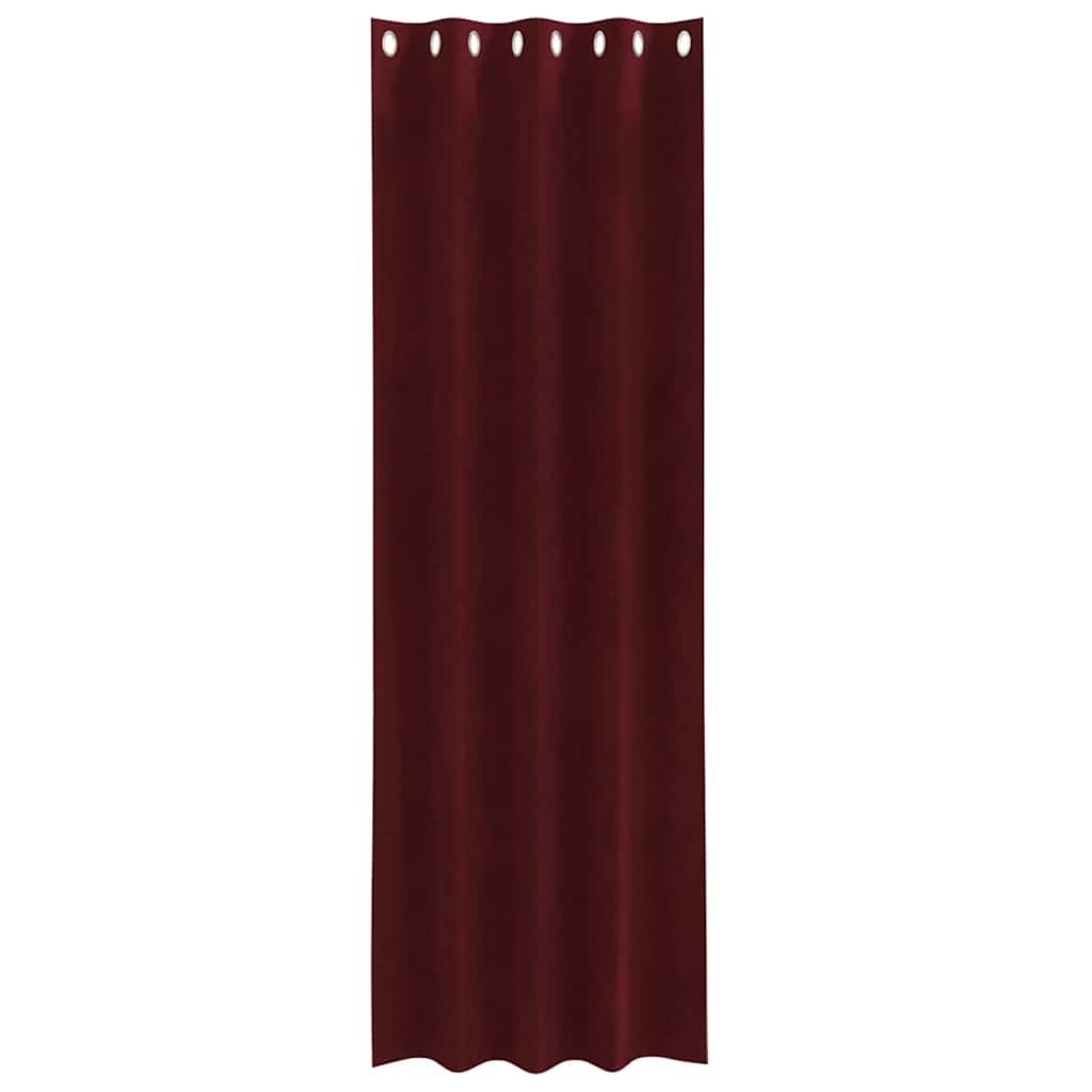 Vorhänge mit Vorhängen 2 pcs Weinrot 140 x 225 cm Samt