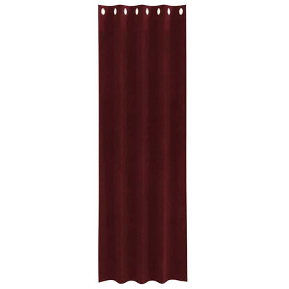 Vorhänge mit Vorhängen 2 pcs Weinrot 140 x 225 cm Samt