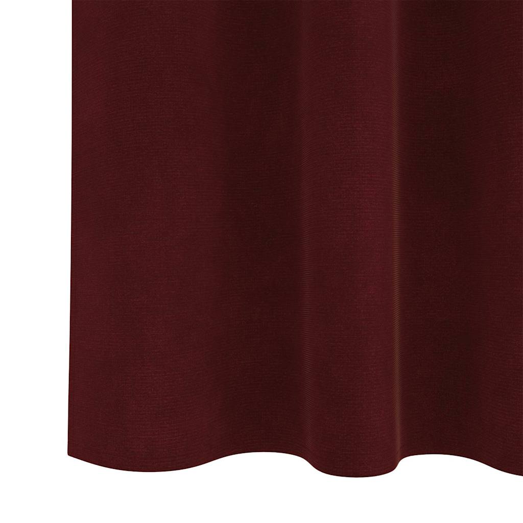 Vorhänge mit Vorhängen 2 pcs Weinrot 140 x 245 cm Samt