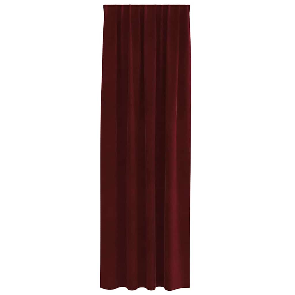 Vorhänge mit Vorhängen 2 pcs Weinrot 140 x 245 cm Samt