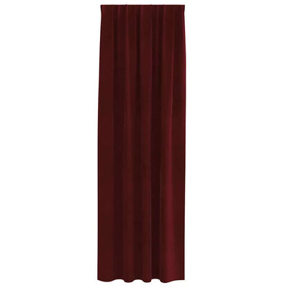 Vorhänge mit Vorhängen 2 pcs Weinrot 140 x 260 cm Samt