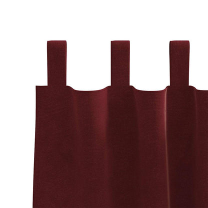 Vorhänge mit Vorhängen 2 pcs Weinrot 140 x 260 cm Samt