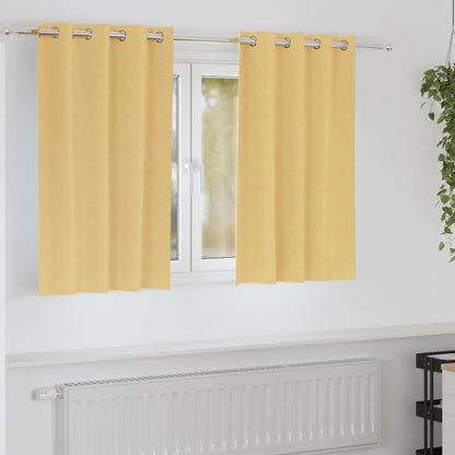 Vorhänge mit Vorhängen 2 pcs Beige Polyester