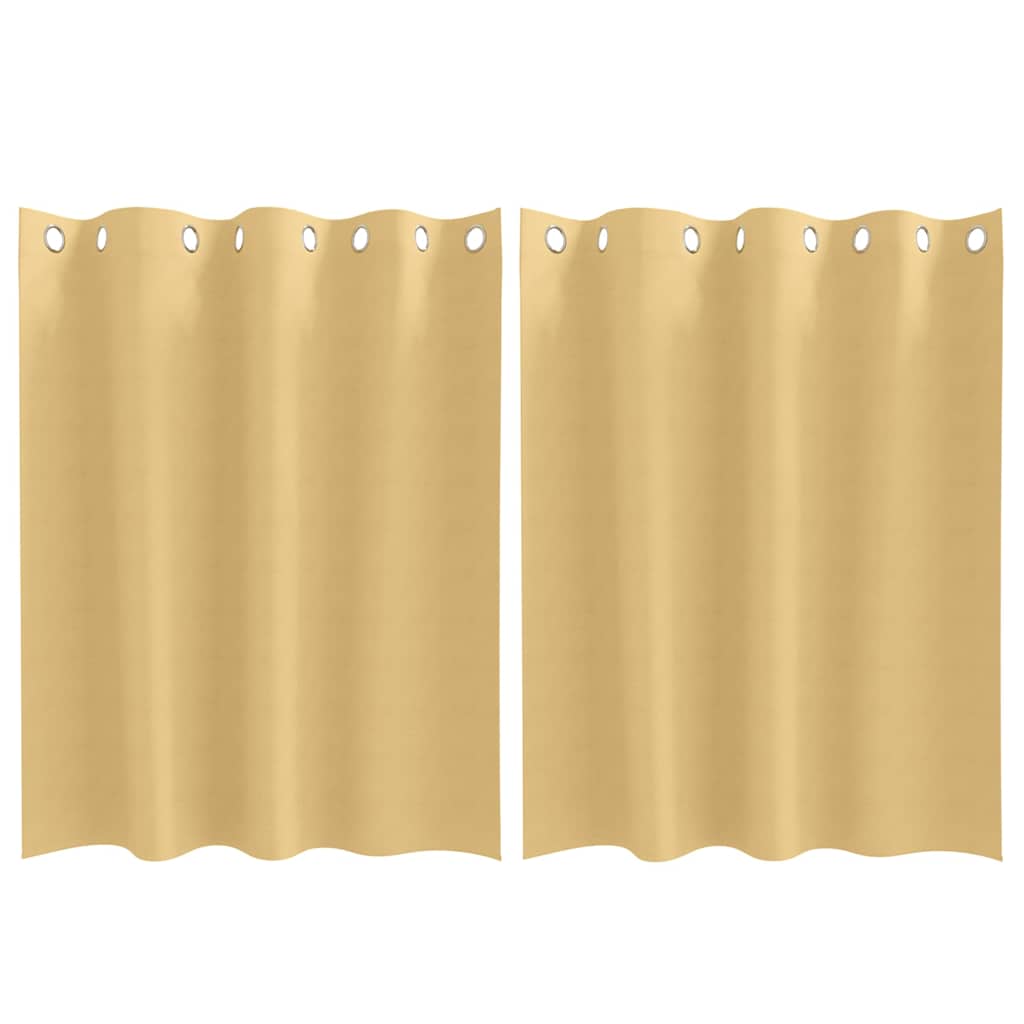Vorhänge mit Vorhängen 2 pcs Beige Polyester