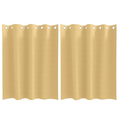 Vorhänge mit Vorhängen 2 pcs Beige Polyester