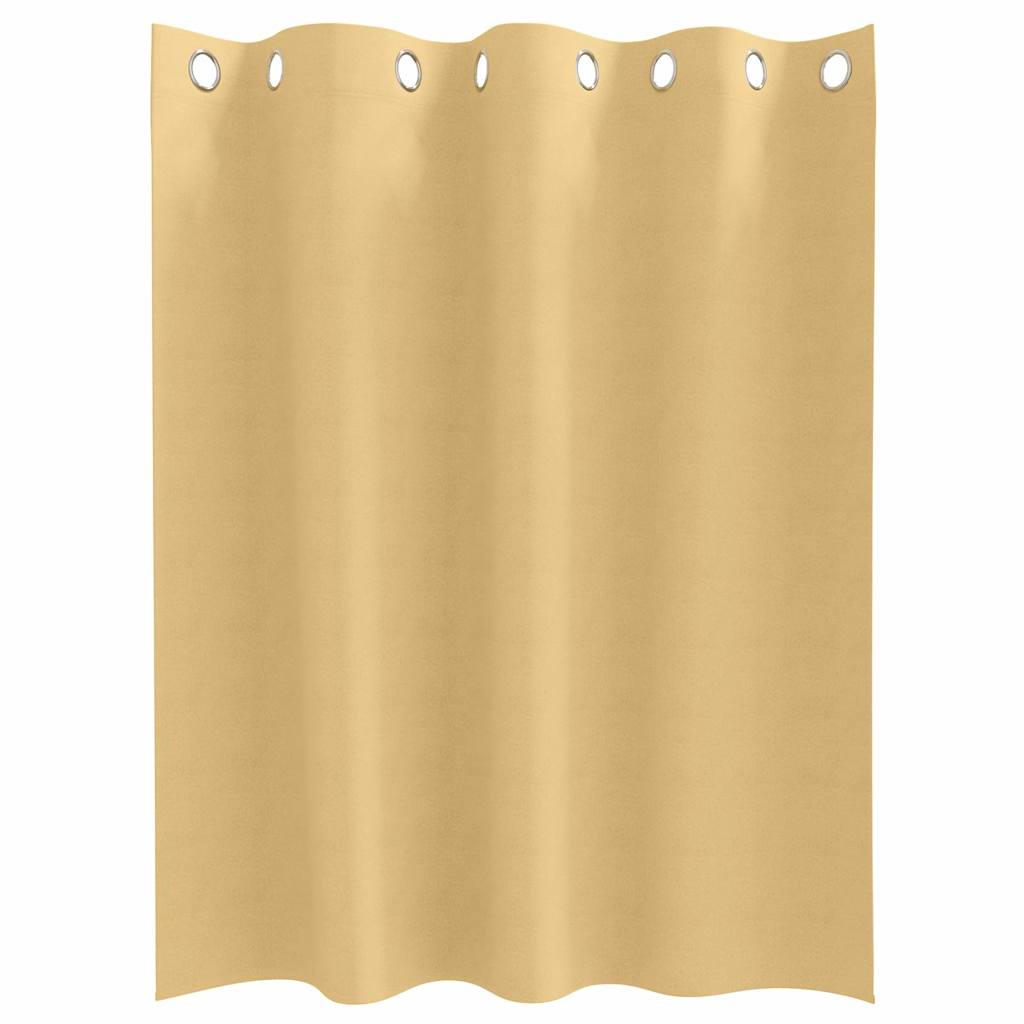 Vorhänge mit Vorhängen 2 pcs Beige Polyester