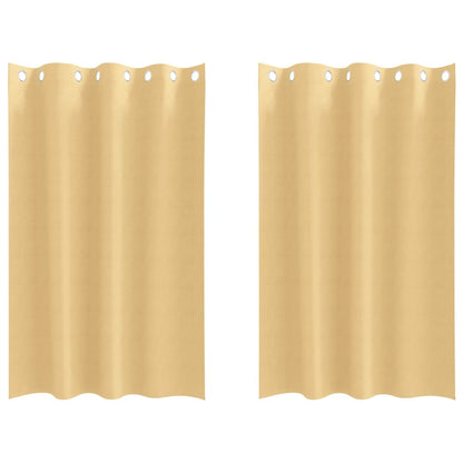 Vorhänge mit Vorhängen 2 pcs Beige Polyester