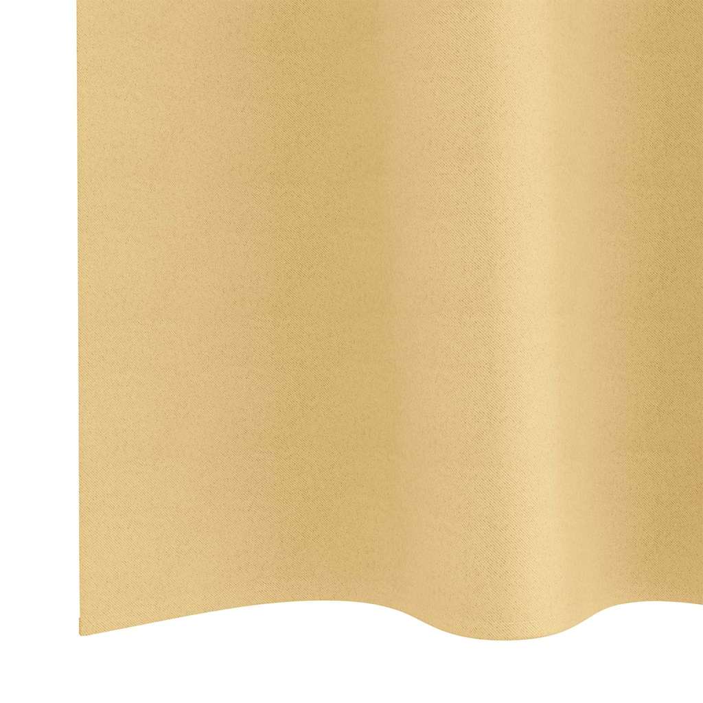 Vorhänge mit Vorhängen 2 pcs Beige Polyester