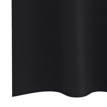 Vorhänge mit Vorhängen 2 pcs Schwarz Polyester
