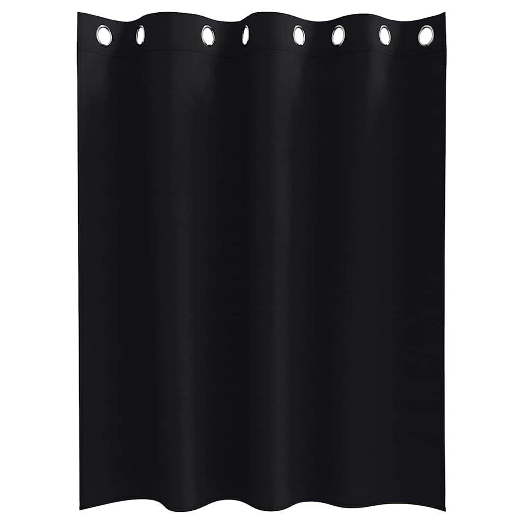 Vorhänge mit Vorhängen 2 pcs Schwarz Polyester