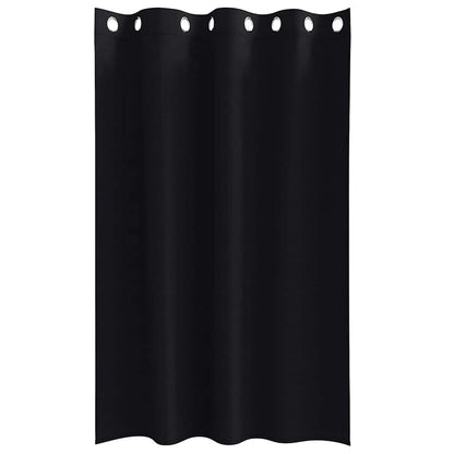 Vorhänge mit Vorhängen 2 pcs Schwarz Polyester