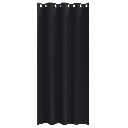 Vorhänge mit Vorhängen 2 pcs Schwarz Polyester