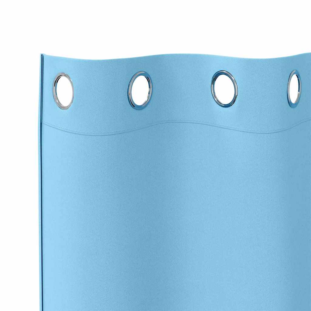 Vorhänge mit Vorhängen 2 pcs Hellblau Polyester