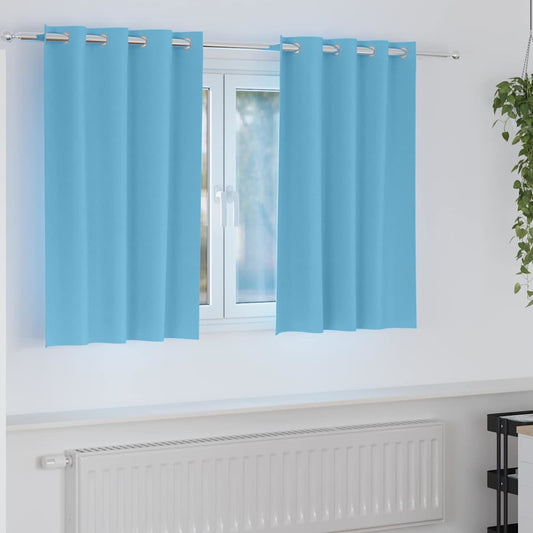 Vorhänge mit Vorhängen 2 pcs Hellblau Polyester