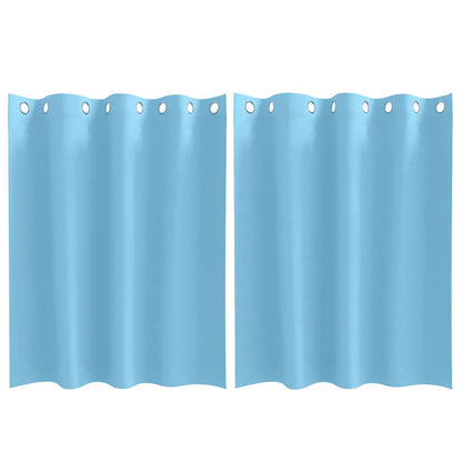 Vorhänge mit Vorhängen 2 pcs Hellblau Polyester