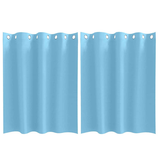 Vorhänge mit Vorhängen 2 pcs Hellblau Polyester
