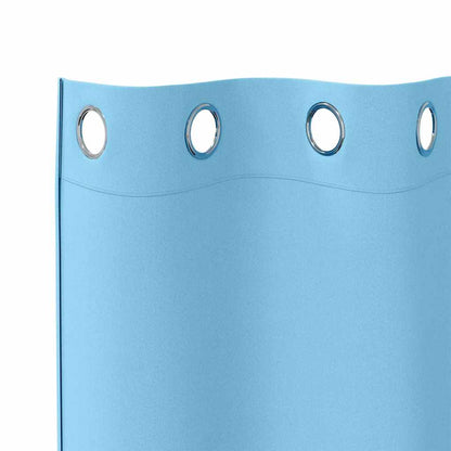 Vorhänge mit Vorhängen 2 pcs Hellblau Polyester