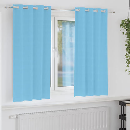 Vorhänge mit Vorhängen 2 pcs Hellblau Polyester