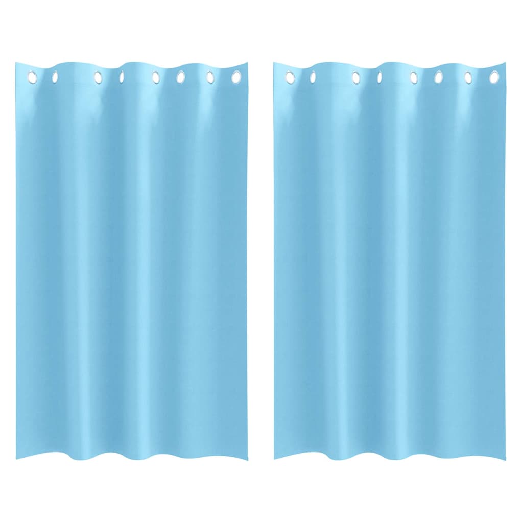 Vorhänge mit Vorhängen 2 pcs Hellblau Polyester