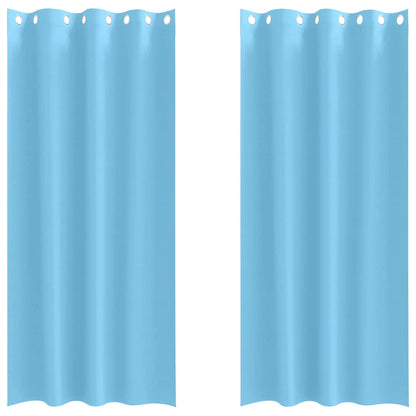 Vorhänge mit Vorhängen 2 pcs Hellblau Polyester