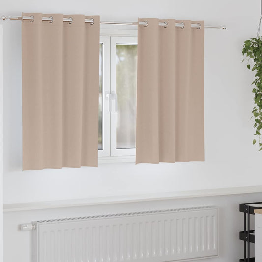 Vorhänge mit Vorhängen 2 pcs Taupe Polyester
