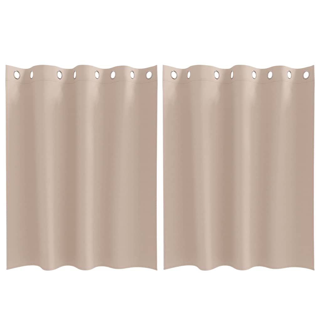 Vorhänge mit Vorhängen 2 pcs Taupe Polyester
