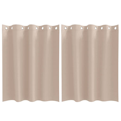 Vorhänge mit Vorhängen 2 pcs Taupe Polyester