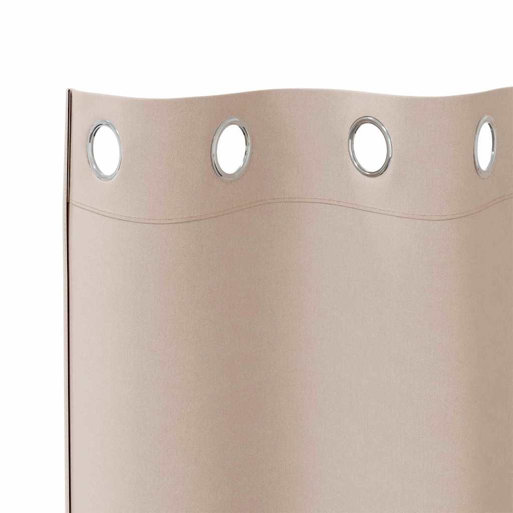 Vorhänge mit Vorhängen 2 pcs Taupe Polyester