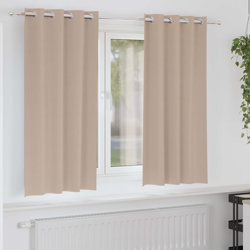 Vorhänge mit Vorhängen 2 pcs Taupe Polyester