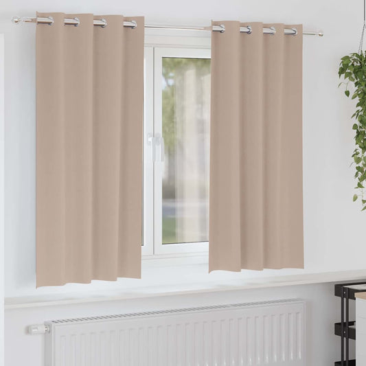 Vorhänge mit Vorhängen 2 pcs Taupe Polyester