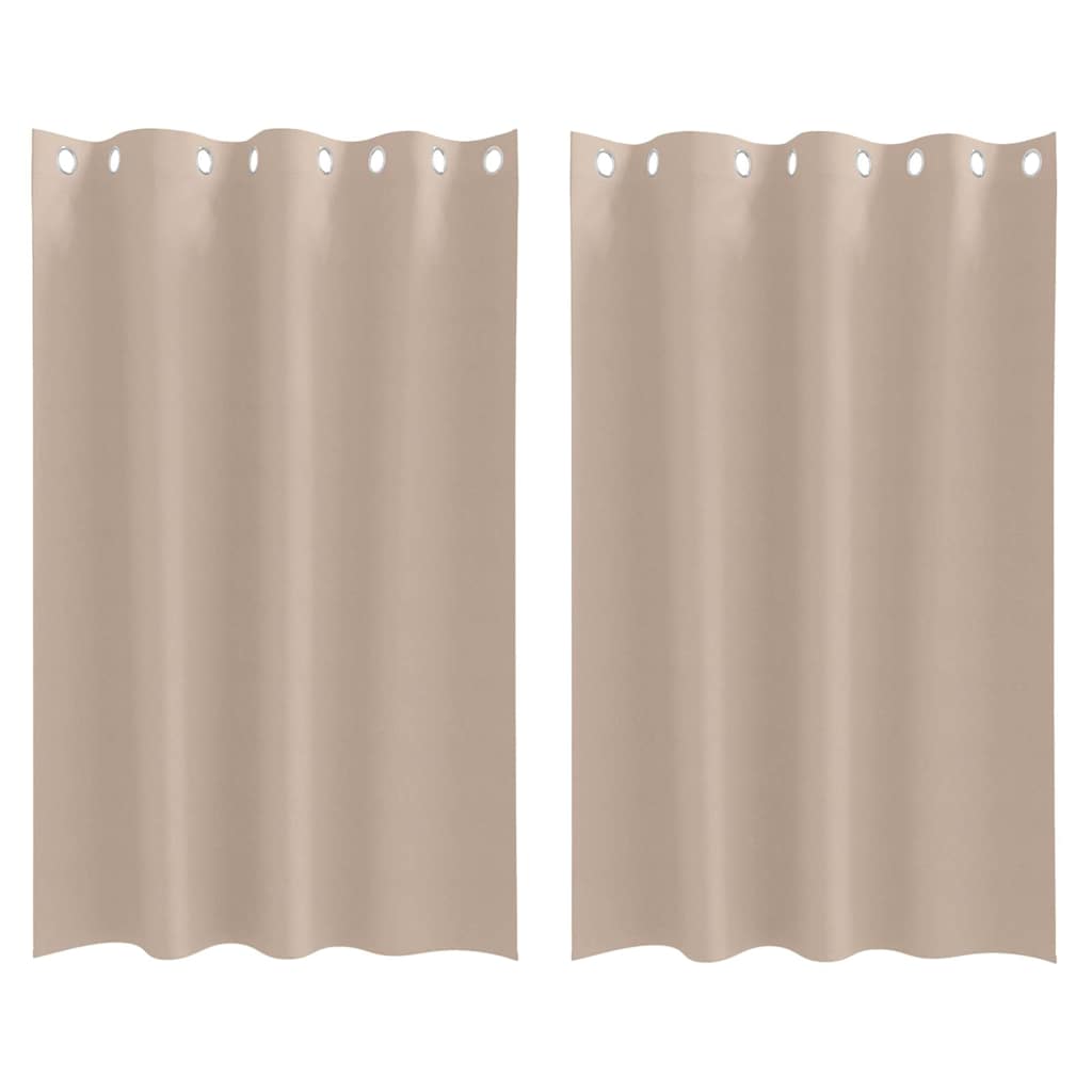Vorhänge mit Vorhängen 2 pcs Taupe Polyester