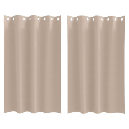 Vorhänge mit Vorhängen 2 pcs Taupe Polyester